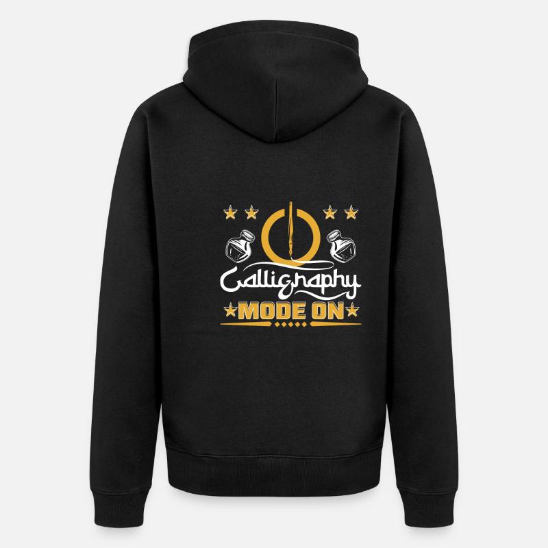 Mode calligraphie activé - Veste à capuche bio Premium Unisexe - noir