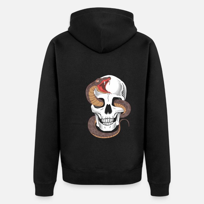 Schlangen - Unisex Premium Bio Zip Hoodie - Schwarz
