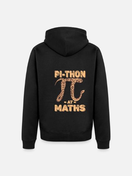 Pi-thon en maths - Veste à capuche bio Premium Unisexe - noir