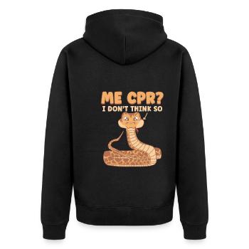 Ich Herz-Lungen-Wiederbelebung? Ich glaube nicht - Unisex Premium Bio Zip Hoodie - Schwarz - Hinten - Nico (187cm)