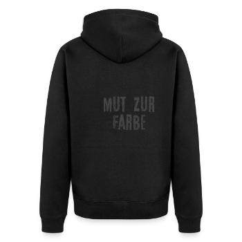 Courage de colorier gothique emo - Veste à capuche bio Premium Unisexe - noir - Dos - Nico (187cm)