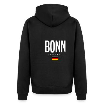 Bonn - Veste à capuche bio Premium Unisexe - noir - Dos - Nico (187cm)