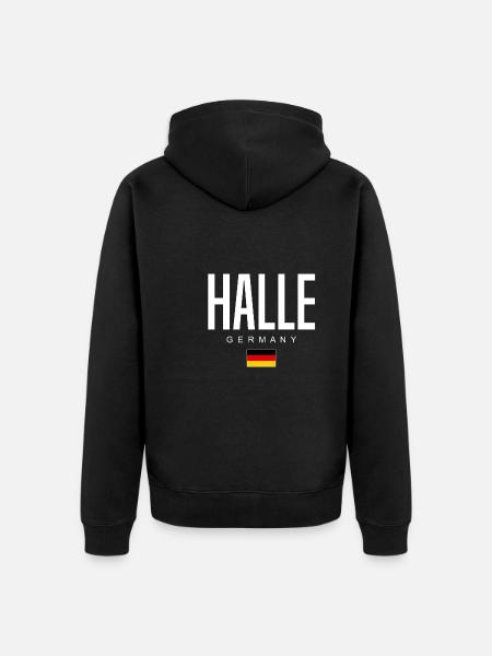 Hall - Unisex Premium Organic Zip Hoodie - black