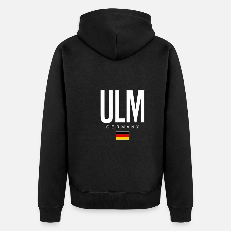 Ulm - Veste à capuche bio Premium Unisexe - noir