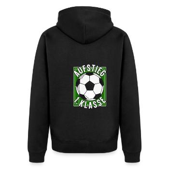 Advancement 1st Grade School School Enrolment - Unisex Premium Organic Zip Hoodie - black - Back - Nico (187cm)
