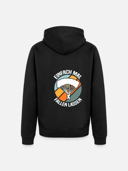 Skydiving Skydiver - Unisex Premium Organic Zip Hoodie - black