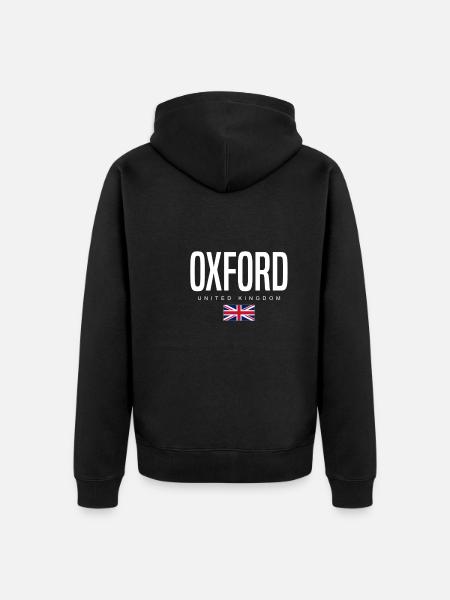 Oxford, Angleterre, Royaume-Uni - Veste à capuche bio Premium Unisexe - noir