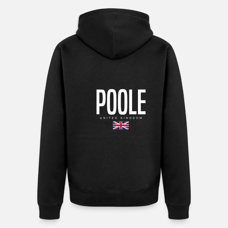Poole, Angleterre, Royaume-Uni - Veste à capuche bio Premium Unisexe - noir
