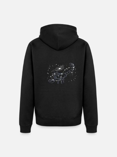 Star gazing Astronomy - Unisex Premium Organic Zip Hoodie - black