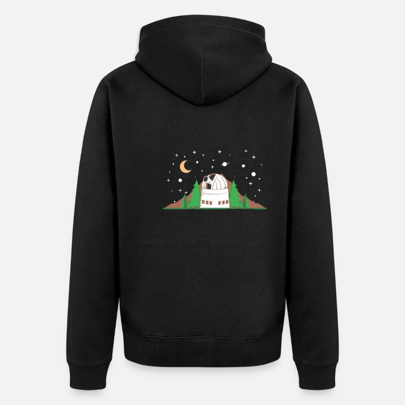 Observation des étoiles - Veste à capuche bio Premium Unisexe - noir