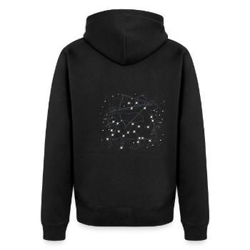 Star gazing - Unisex Premium Organic Zip Hoodie - black - Back - Nico (187cm)