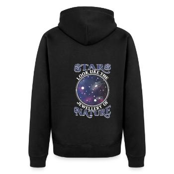 Les étoiles ressemblent aux bijoux de la nature. - Veste à capuche bio Premium Unisexe - noir - Dos - Nico (187cm)