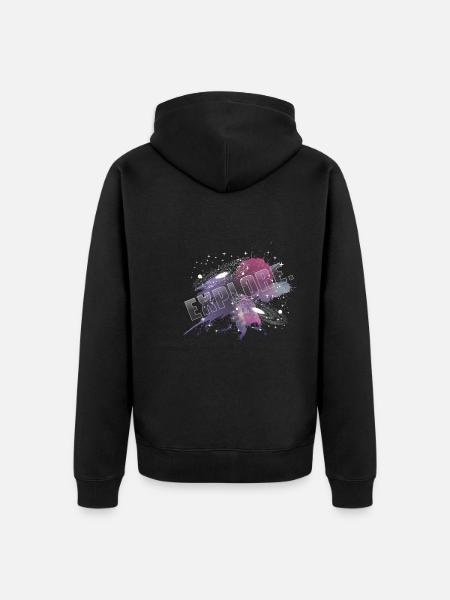 Explore. - Unisex Premium Organic Zip Hoodie - black