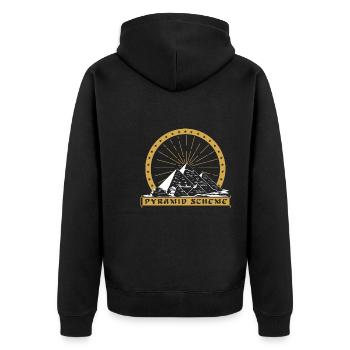 Vente pyramidale - Veste à capuche bio Premium Unisexe - noir - Dos - Nico (187cm)