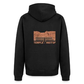Temple-le - Veste à capuche bio Premium Unisexe - noir - Dos - Nico (187cm)