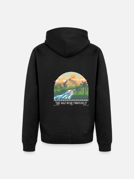 Die Läufe durch ihn - Unisex Premium Bio Zip Hoodie - Schwarz