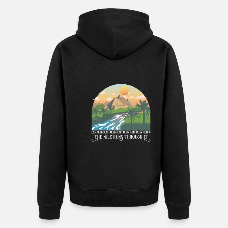 Die Läufe durch ihn - Unisex Premium Bio Zip Hoodie - Schwarz