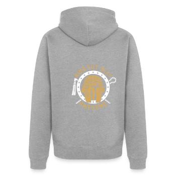 King Tut-ally génial - Veste à capuche bio Premium Unisexe - gris chiné - Dos - Nico (187cm)