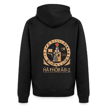 Hathorable - Veste à capuche bio Premium Unisexe - noir - Dos - Nico (187cm)