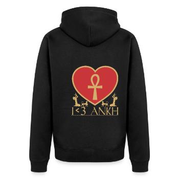 I <3 Ankh - Veste à capuche bio Premium Unisexe - noir - Dos - Nico (187cm)