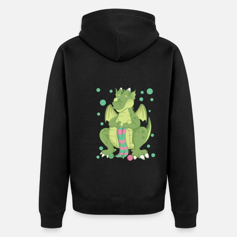 dragon - Veste à capuche bio Premium Unisexe - noir