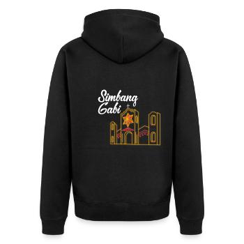 Pinoy Christmas Design für stolze Filipinos - Unisex Premium Bio Zip Hoodie - Schwarz - Hinten - Nico (187cm)