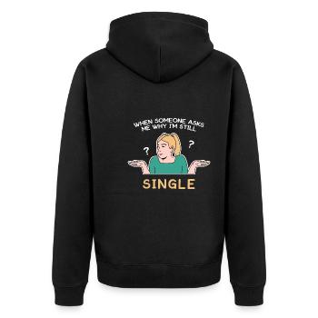 Einzeldesign für junge stolze Pinoys - Unisex Premium Bio Zip Hoodie - Schwarz - Hinten - Nico (187cm)