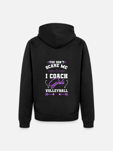 Volleyball Player Game Team - Unisex Premium Organic Zip Hoodie - black
