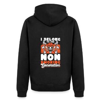 Non-fumeur Dépendance sans fumée - Veste à capuche bio Premium Unisexe - noir - Dos - Nico (187cm)