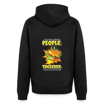 Comic Comics Fangirl - Unisex Premium Organic Zip Hoodie - black - Back - Nico (187cm)