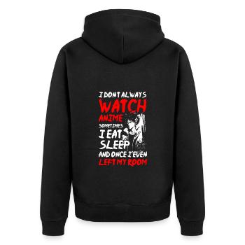 Cosplay Senpai Comic Nerd - Veste à capuche bio Premium Unisexe - noir - Dos - Nico (187cm)