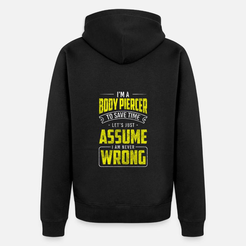 Artist Art Piercing Studio Plug - Veste à capuche bio Premium Unisexe - noir