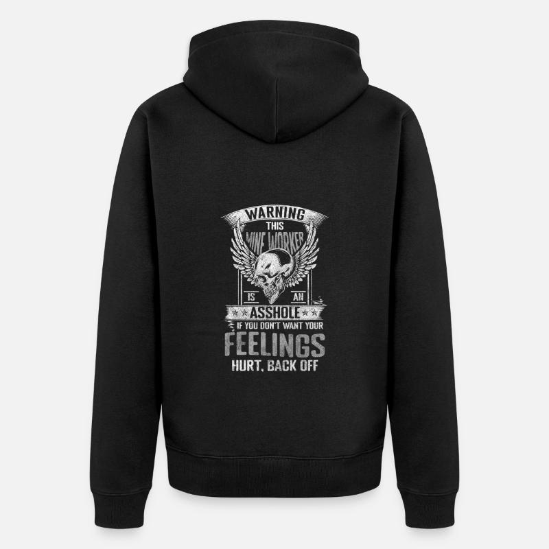 Mineurs Mineurs de charbon souterrains - Veste à capuche bio Premium Unisexe - noir