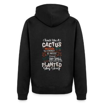 Eau de cacture - Veste à capuche bio Premium Unisexe - noir - Dos - Nico (187cm)