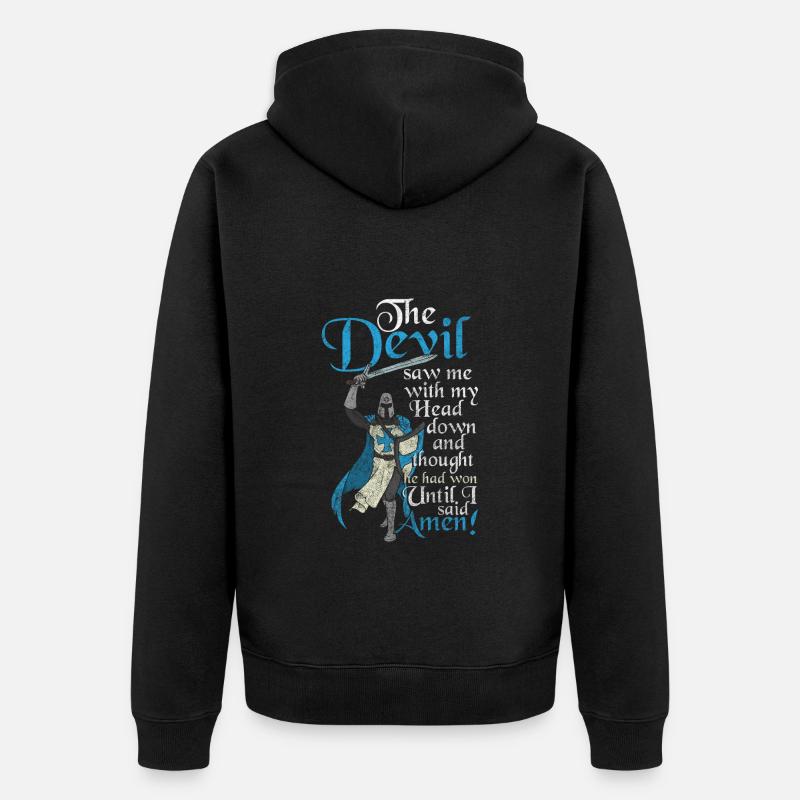 Royaume médiéval des dragons - Veste à capuche bio Premium Unisexe - noir