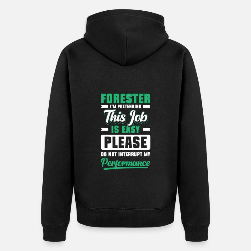 Chasseur forestier - Veste à capuche bio Premium Unisexe - noir