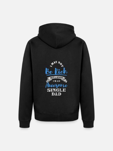 Single Parent Responsibility Sarcasm - Unisex Premium Organic Zip Hoodie - black