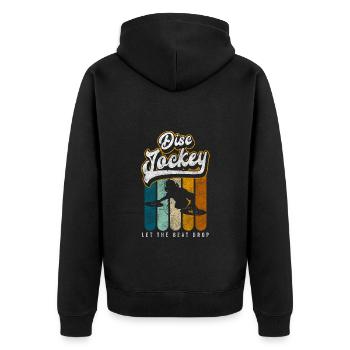 Party, Love, Mood, Hobby - Unisex Premium Organic Zip Hoodie - black - Back - Nico (187cm)