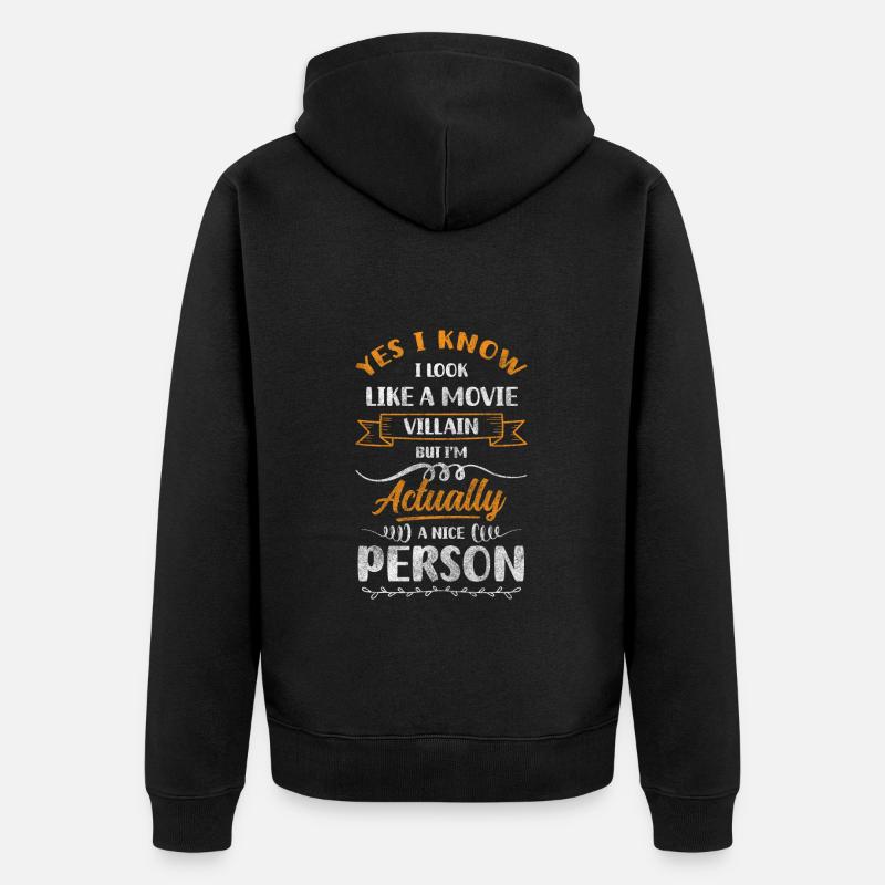 Introverti Nerd Silencieux Single - Veste à capuche bio Premium Unisexe - noir