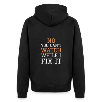 Mechanic Saying | Funny Mechanic Quote - Unisex Premium Organic Zip Hoodie - black - Back - Nico (187cm)