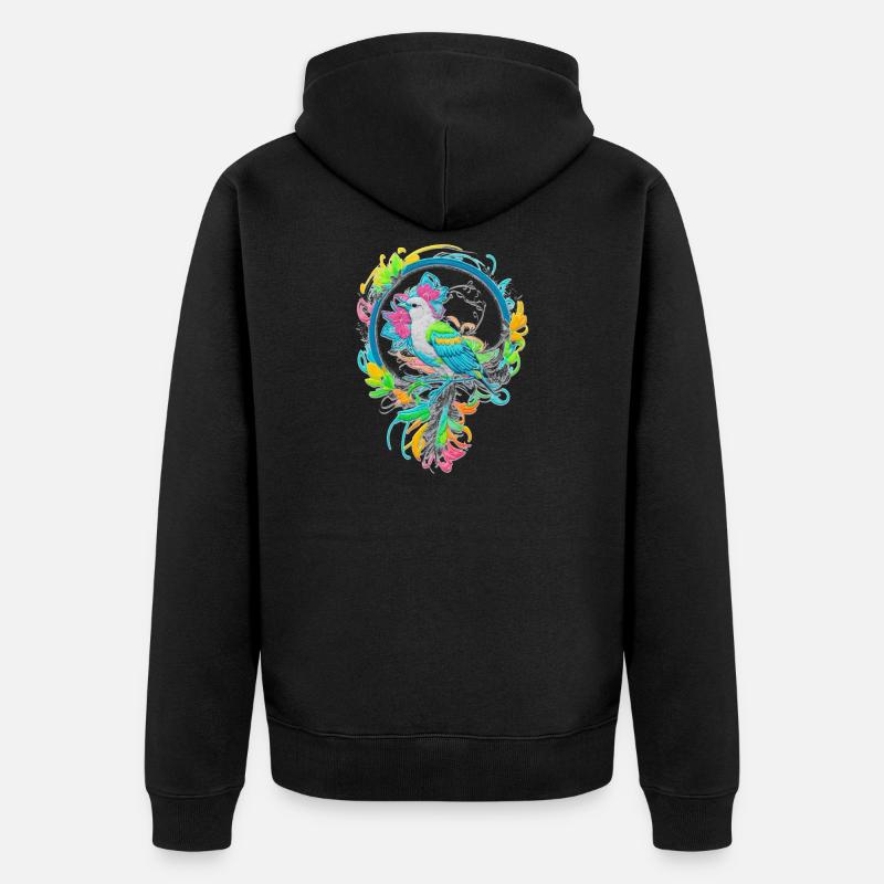 Oiseau - Veste à capuche bio Premium Unisexe - noir