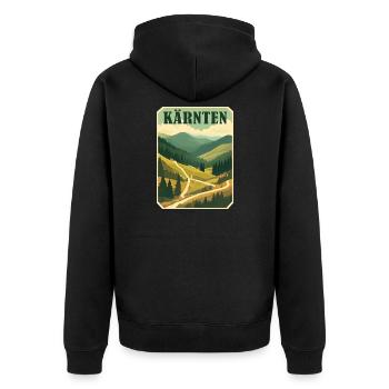 Motif rétro Carinthie - Veste à capuche bio Premium Unisexe - noir - Dos - Nico (187cm)