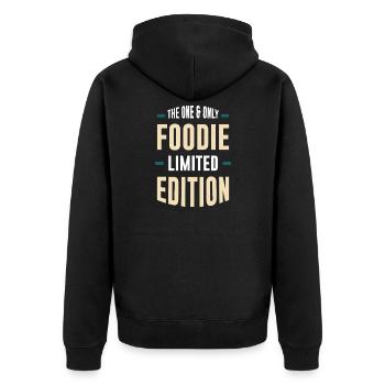 Édition limitée Foodie - Veste à capuche bio Premium Unisexe - noir - Dos - Nico (187cm)