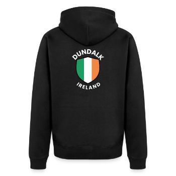 Bouclier d’Irlande de Dundalk - Veste à capuche bio Premium Unisexe - noir - Dos - Nico (187cm)