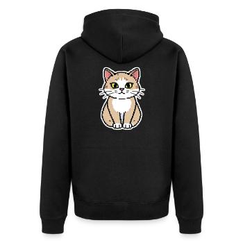 Art pixel chat - Veste à capuche bio Premium Unisexe - noir - Dos - Nico (187cm)