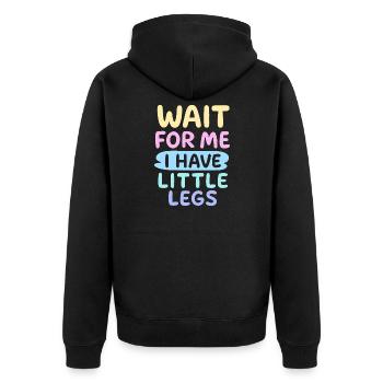 Cute Saying Humor Meme Funny Gift Idea - Unisex Premium Organic Zip Hoodie - black - Back - Nico (187cm)