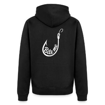 Illustration du crochet Me - Veste à capuche bio Premium Unisexe - noir - Dos - Nico (187cm)