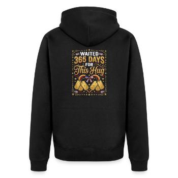 Army Mama Harder Than Boot Camp Adler - Unisex Premium Bio Zip Hoodie - Schwarz - Hinten - Nico (187cm)