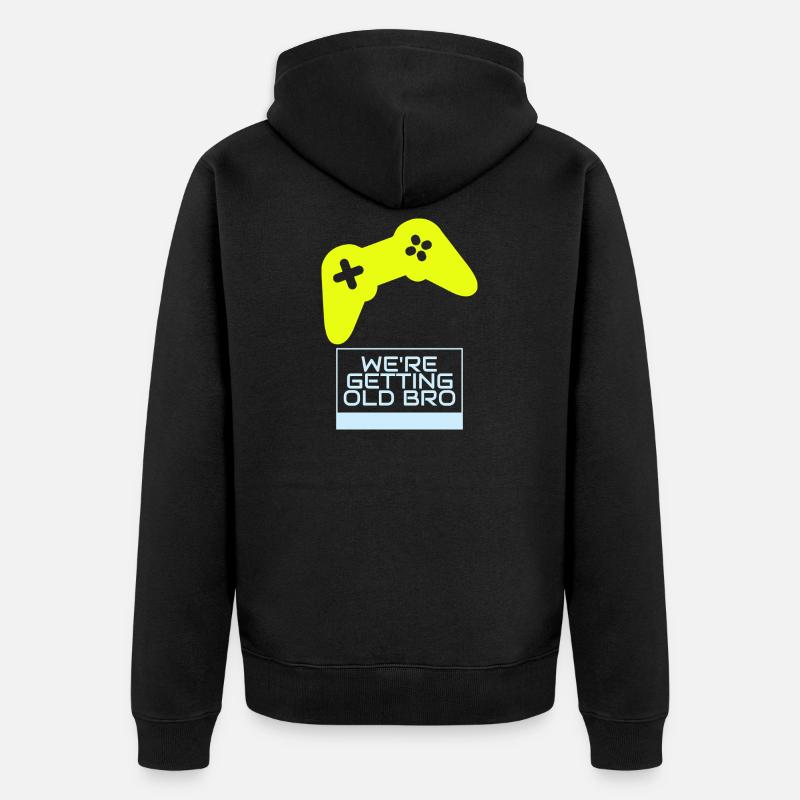 Gamer Nostalgie: On Vieillit - Veste à capuche bio Premium Unisexe - noir