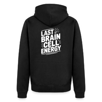 Dernière énergie de la cellule cérébrale - Veste à capuche bio Premium Unisexe - noir - Dos - Nico (187cm)
